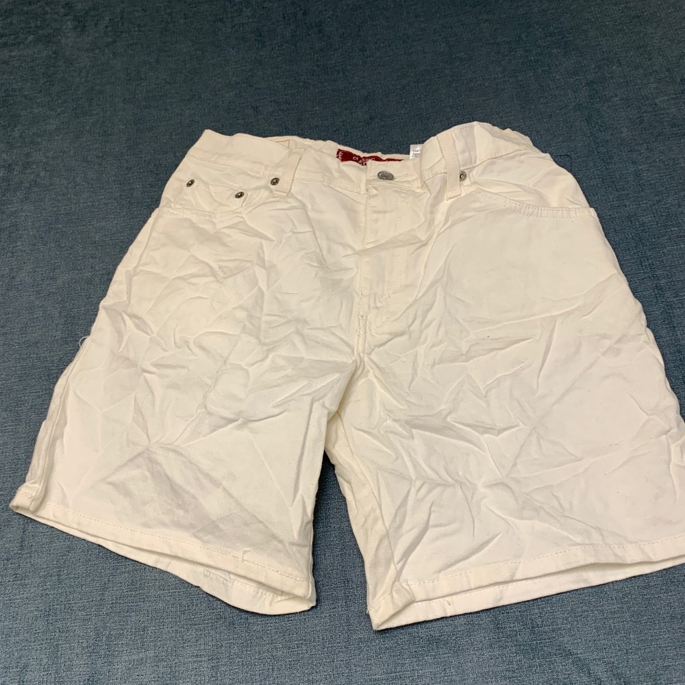 Levi's Jeans Shorts Womens 8 White Denim Light Wash Stretch Summer Classic Fit
